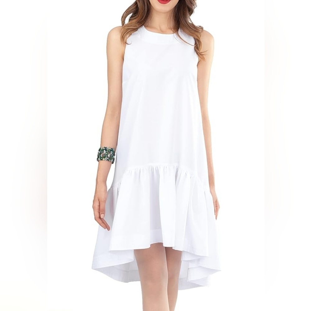 Summer spring dress white size large nwt